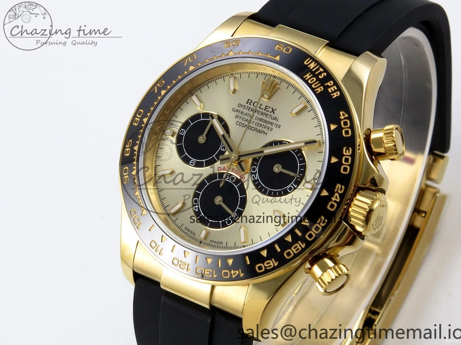 MiroTime 0517 Daytona 126518 QF 1:1 Best Edition YG Black Dial on Oysterflex Strap SH4131 V6（Gain Weight） EasyMatch 1199